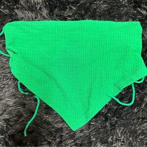 bright green open back top